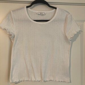 Hippie Rose White Ruffle Heart Top